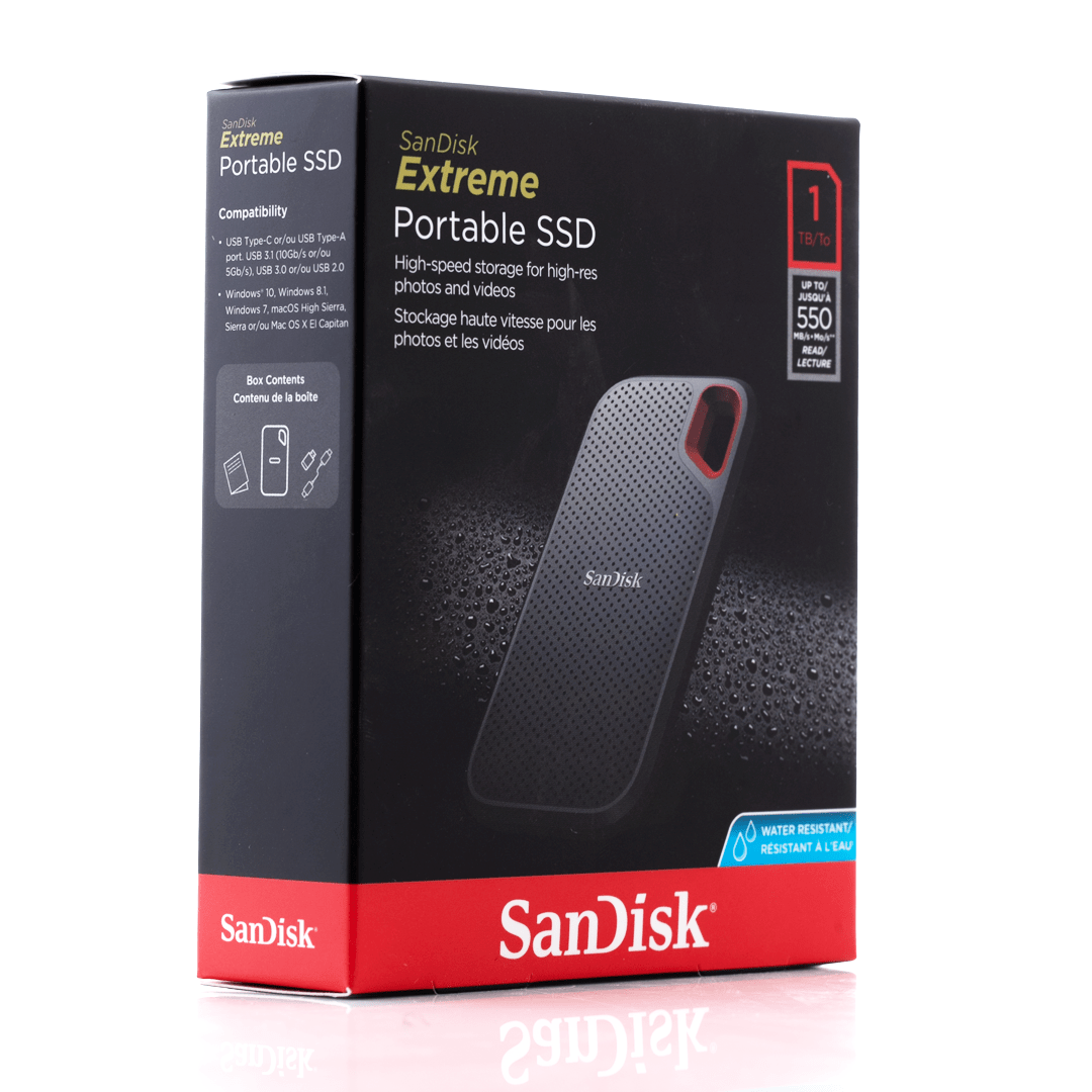 SanDisk 1TB Extreme Portable External SSD – USB-C, USB 3.1 - Purple